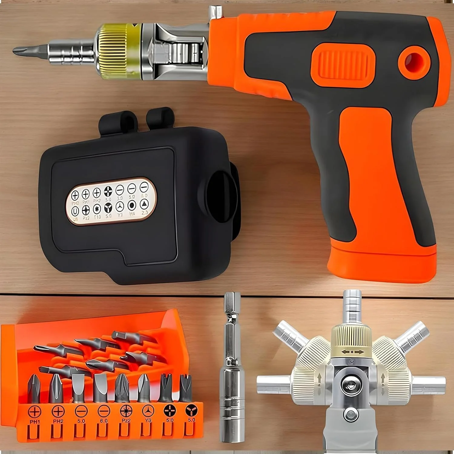 پیچ گوشتی جغجغه ای - پیچ گوشتی برقی 16 در 1 - کیت ابزار تعمیر ارگونومیک برای متخصصان، شامل 14 سری در اندازه های مختلف پیچ گوشتی جغجغه ای - پیچ گوشتی برقی 16 در 1 - کیت ابزار تعمیر ارگونومیک برای متخصصان، شامل 14 سری در اندازه های مختلف