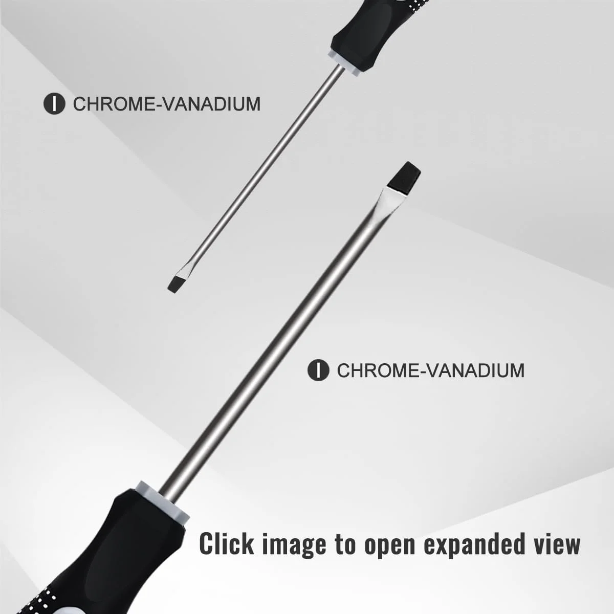 مجموعه پیچ گوشتی تخت (شامل 5 عدد در سایزهای 1/16 اینچ، 1/8 اینچ، 3/16 اینچ، 1/4 اینچ، 5/16 اینچ) پیچ گوشتی های دوسو با نوک مغناطیسی و دسته ارگونومیک نرم - پیچ گوشتی های تخت استاندارد و دقیق