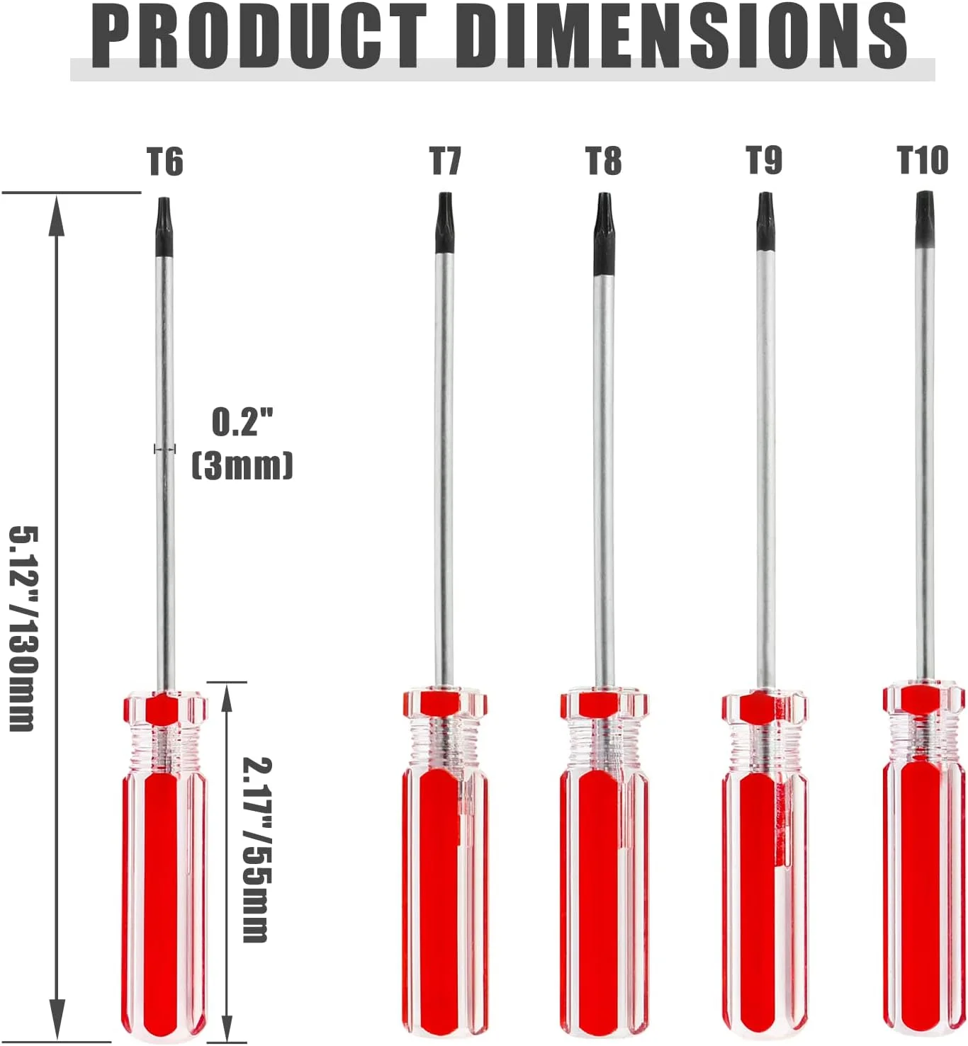 مجموعه پیچ گوشتی ستاره ای T6 T7 T8 T9 T10 با شفت فولادی 3 اینچی برای تعمیر یا نگهداری اسباب بازی ها، لوازم کوچک و محصولات الکترونیکی، 5 عددی مجموعه پیچ گوشتی ستاره ای T6 T7 T8 T9 T10 با شفت فولادی 3 اینچی برای تعمیر یا نگهداری اسباب بازی ها، لوازم کوچک و محصولات الکترونیکی، 5 عددی