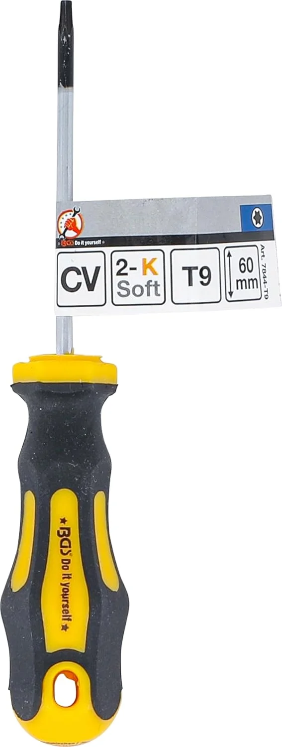 BGS Do it yourself Diy 7844-T9 | پیچ گوشتی | T-Star (برای Torx) T9 | طول تیغه 60 میلی متر BGS Do it yourself Diy 7844-T9 | پیچ گوشتی | T-Star (برای Torx) T9 | طول تیغه 60 میلی متر