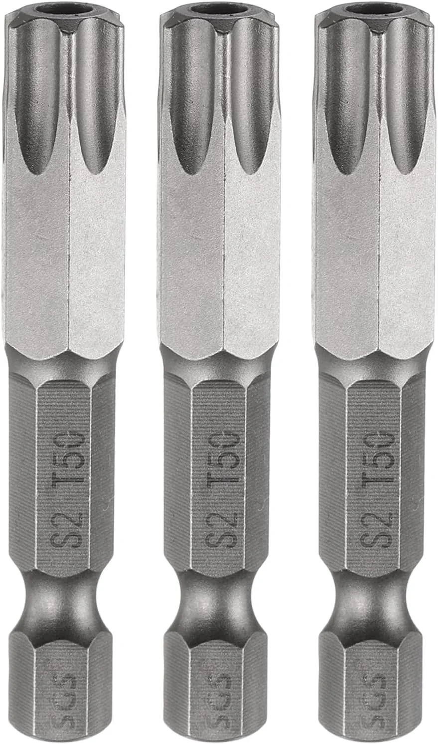 ست ۳ عددی سری پیچ گوشتی ستاره ای سوراخ دار هارفتینگ TT50، طول ۵۰ میلی متر، شفت ۱/۴ اینچ، آهنربایی، مقاوم در برابر دستکاری، ۶ پر، جنس فولاد S2، مناسب برای ابزارآلات صنعتی