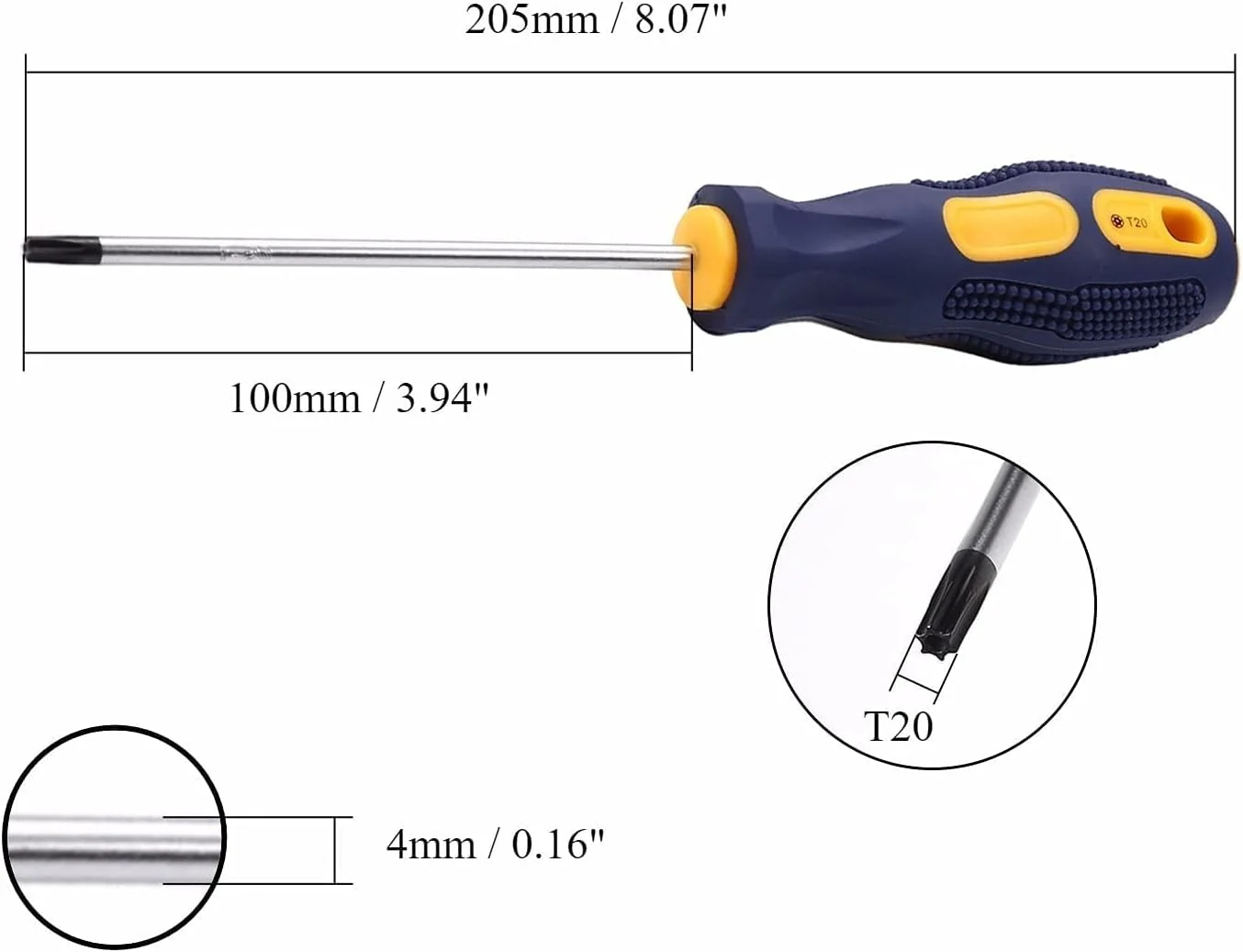 پیچ گوشتی ستاره ای آهنربایی Hegebeck T20، شفت گرد فولاد کروم وانادیوم T20 با دسته آبی ضد لغزش (1 عدد) پیچ گوشتی ستاره ای آهنربایی Hegebeck T20، شفت گرد فولاد کروم وانادیوم T20 با دسته آبی ضد لغزش (1 عدد)