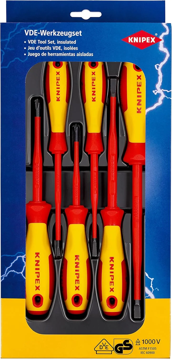 ست پیچ گوشتی VDE کنیپکس، دوسو/فیلیپس، 6 عدد پیچ گوشتی ست پیچ گوشتی VDE کنیپکس، دوسو/فیلیپس، 6 عدد پیچ گوشتی