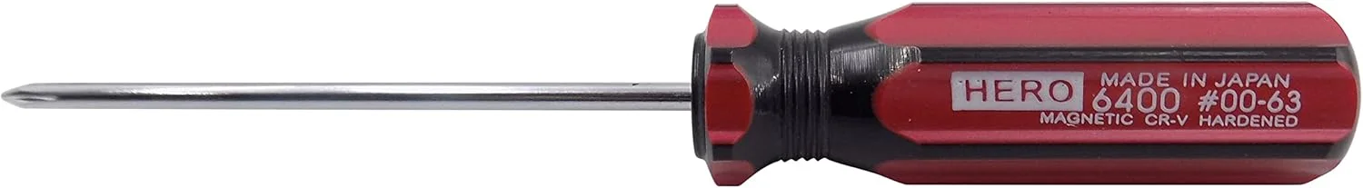 پیچ گوشتی رنگی خط درخشان HERO-TOOLS، 2-1/2 اینچ، #00 پیچ گوشتی رنگی خط درخشان HERO-TOOLS، 2-1/2 اینچ، #00