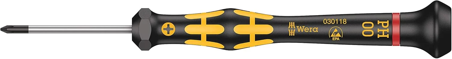 پیچ گوشتی میکرو عایق الکتریسیته Wera 1550 PH Kraftform، PH 00 x 40 میلی متر، 05030118001، مشکی/زرد پیچ گوشتی میکرو عایق الکتریسیته Wera 1550 PH Kraftform، PH 00 x 40 میلی متر، 05030118001، مشکی/زرد