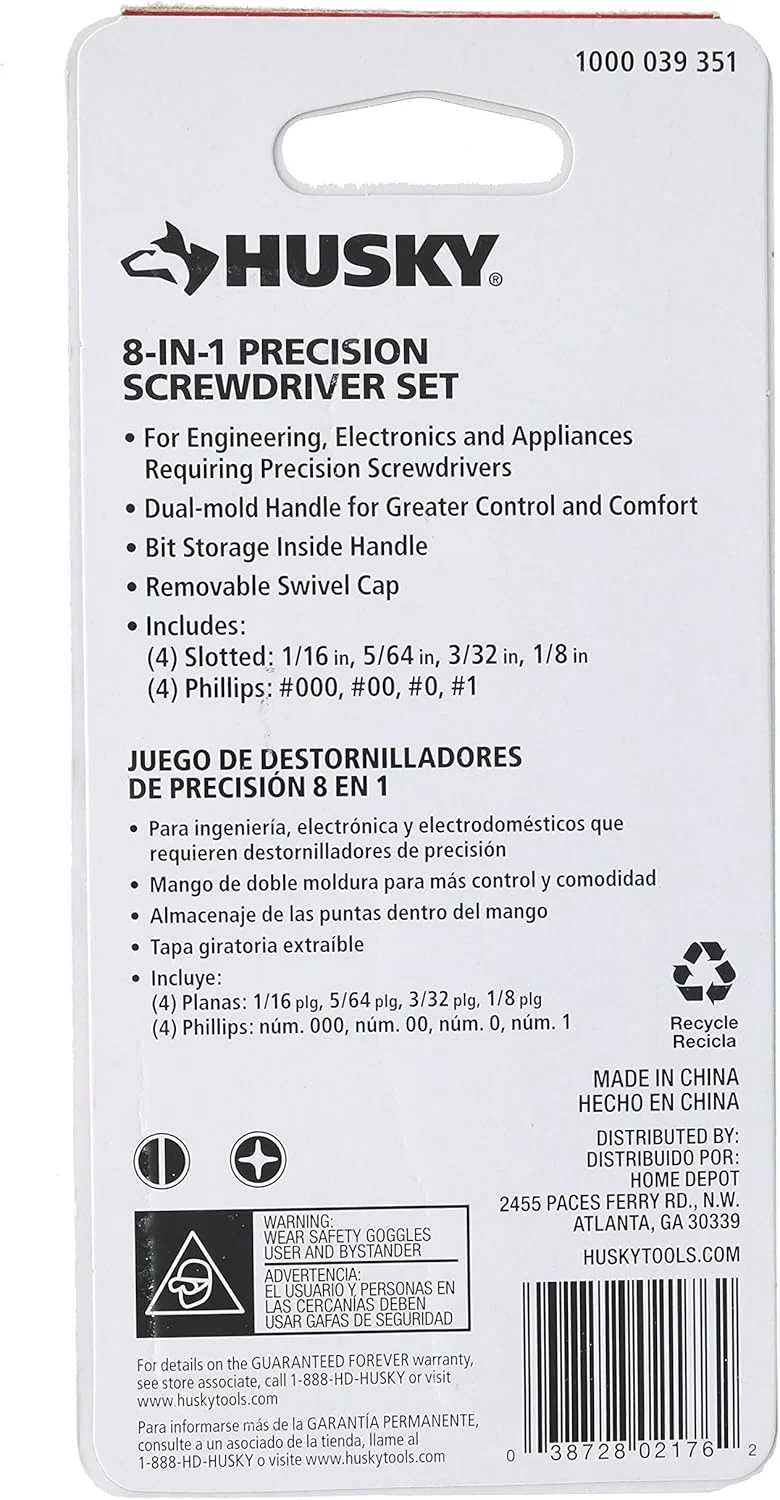 پیچ گوشتی دقیق 8 در 1 هاسکی - دوسو و چهارسو