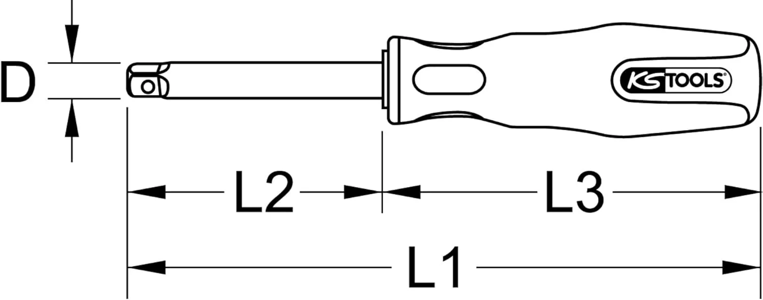 دسته پیچ گوشتی 1/4 اینچ KS Tools 911.1434، طول 150 میلی متر دسته پیچ گوشتی 1/4 اینچ KS Tools 911.1434، طول 150 میلی متر