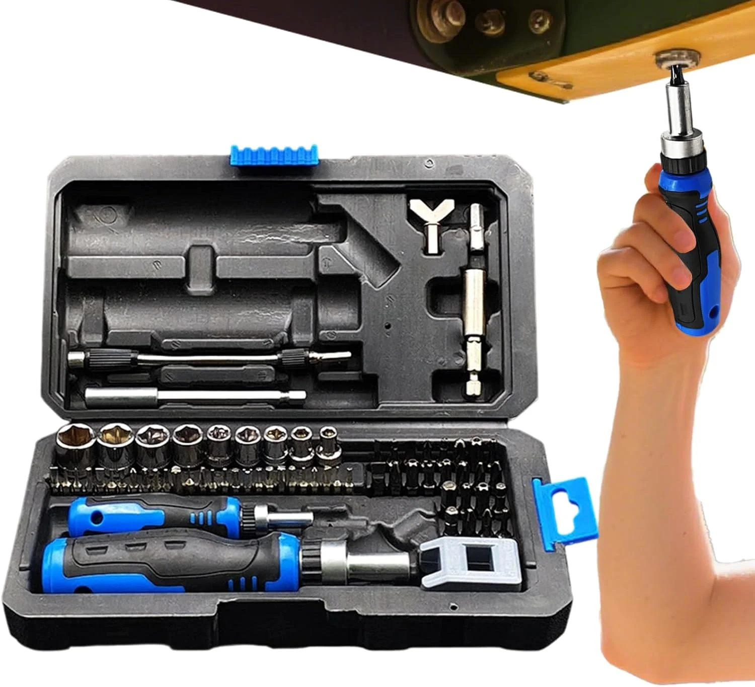 ست پیچ گوشتی جغجغه ای مغناطیسی - ست جغجغه ای فشرده مغناطیسی 69 در 1، سری پیچ گوشتی حرفه ای دقیق برای ماشین آلات صنعتی، برق، لوله کشی، لوازم خانگی، کارگاه ست پیچ گوشتی جغجغه ای مغناطیسی - ست جغجغه ای فشرده مغناطیسی 69 در 1، سری پیچ گوشتی حرفه ای دقیق برای ماشین آلات صنعتی، برق، لوله کشی، لوازم خانگی، کارگاه