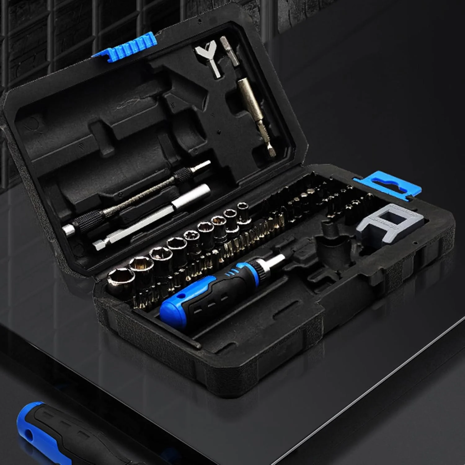 ست پیچ گوشتی جغجغه ای مغناطیسی - ست جغجغه ای فشرده مغناطیسی 69 در 1، سری پیچ گوشتی حرفه ای دقیق برای ماشین آلات صنعتی، برق، لوله کشی، لوازم خانگی، کارگاه ست پیچ گوشتی جغجغه ای مغناطیسی - ست جغجغه ای فشرده مغناطیسی 69 در 1، سری پیچ گوشتی حرفه ای دقیق برای ماشین آلات صنعتی، برق، لوله کشی، لوازم خانگی، کارگاه