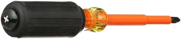 پیچ گوشتی عایق کلاین تولز 603-4-INS، نوک 2 فیلیپس، 4 اینچ