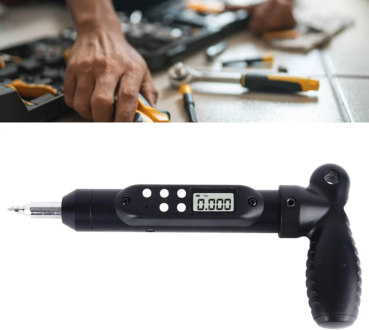 پیچ گوشتی گشتاور دیجیتال با دقت بالا، عملکرد دو طرفه نوع T با عملکرد هشدار برای تعمیر لوازم خانگی، تعمیر خودرو و دوچرخه پیچ گوشتی گشتاور دیجیتال با دقت بالا، عملکرد دو طرفه نوع T با عملکرد هشدار برای تعمیر لوازم خانگی، تعمیر خودرو و دوچرخه