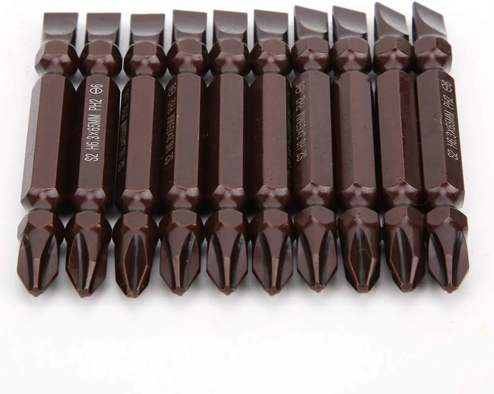 سری پیچ گوشتی مغناطیسی دو سر، شش ضلعی 6.3 میلی متر در 65 میلی متر PH2 SL6 برای مونتاژ مبلمان و ابزارهای DIY سری پیچ گوشتی مغناطیسی دو سر، شش ضلعی 6.3 میلی متر در 65 میلی متر PH2 SL6 برای مونتاژ مبلمان و ابزارهای DIY