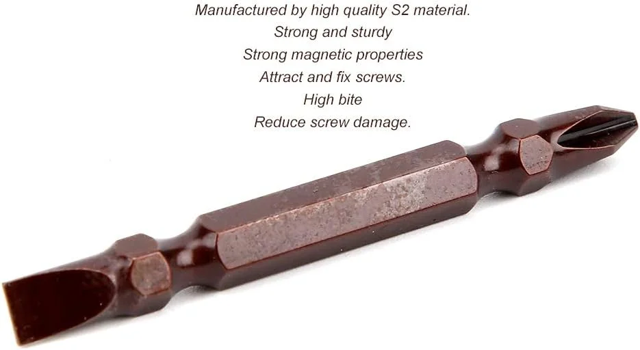 سری پیچ گوشتی مغناطیسی دو سر، شش ضلعی 6.3 میلی متر در 65 میلی متر PH2 SL6 برای مونتاژ مبلمان و ابزارهای DIY