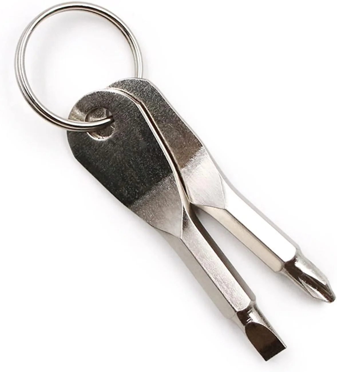 WMGSDWB پیچ گوشتی استیل ضد زنگ مینی جاکلیدی ابزار جیبی مجموعه پیچ گوشتی دوسو چهارسو چند منظوره حلقه کلید شکل کلید خودرو WMGSDWB پیچ گوشتی استیل ضد زنگ مینی جاکلیدی ابزار جیبی مجموعه پیچ گوشتی دوسو چهارسو چند منظوره حلقه کلید شکل کلید خودرو
