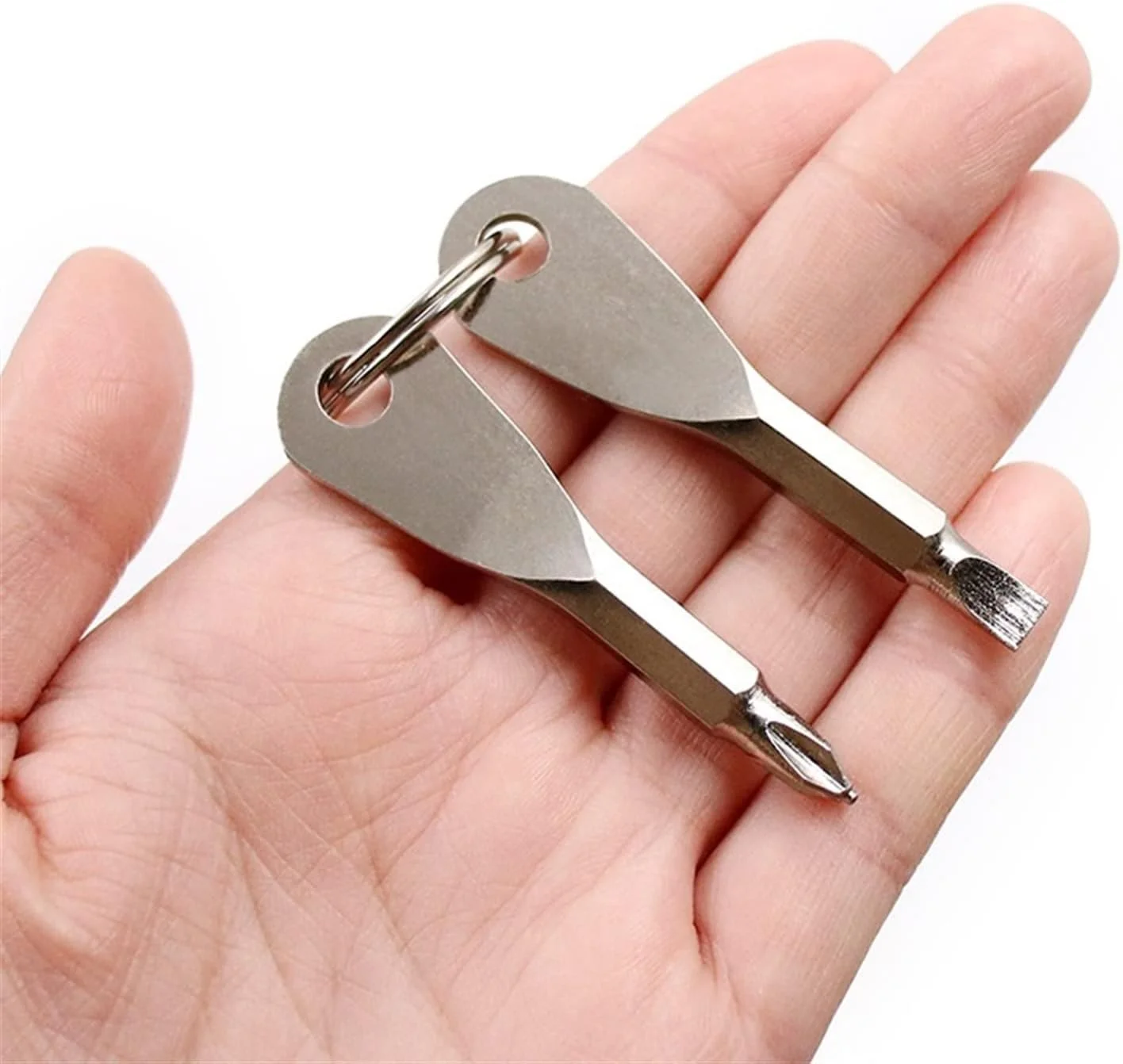 WMGSDWB پیچ گوشتی استیل ضد زنگ مینی جاکلیدی ابزار جیبی مجموعه پیچ گوشتی دوسو چهارسو چند منظوره حلقه کلید شکل کلید خودرو WMGSDWB پیچ گوشتی استیل ضد زنگ مینی جاکلیدی ابزار جیبی مجموعه پیچ گوشتی دوسو چهارسو چند منظوره حلقه کلید شکل کلید خودرو