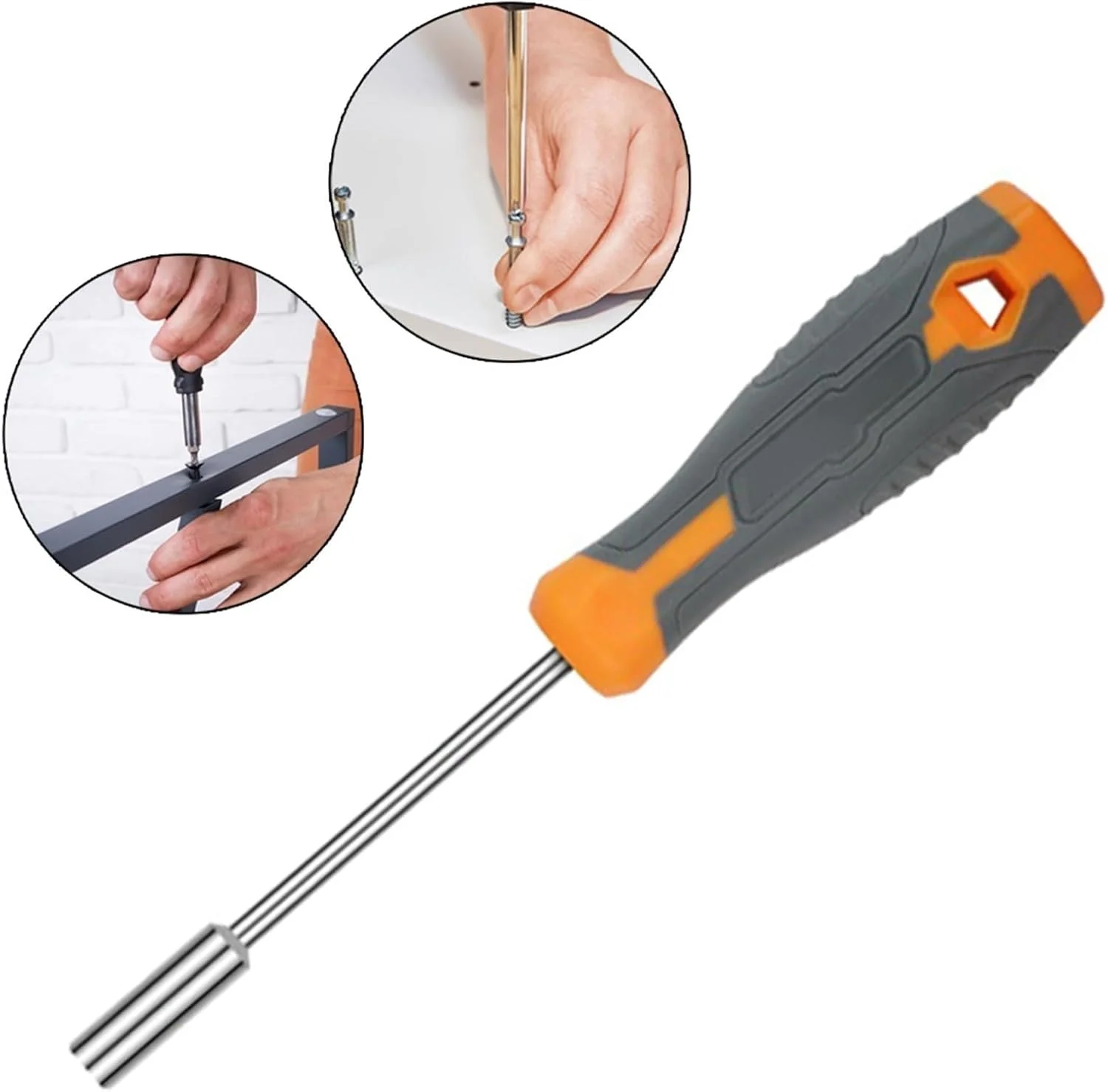 پیچ گوشتی با آداپتور شش گوش، دسته لاستیکی ضد لغزش و سر آهنربایی، ابزار دستی و متعلقات پیچ گوشتی با آداپتور شش گوش، دسته لاستیکی ضد لغزش و سر آهنربایی، ابزار دستی و متعلقات