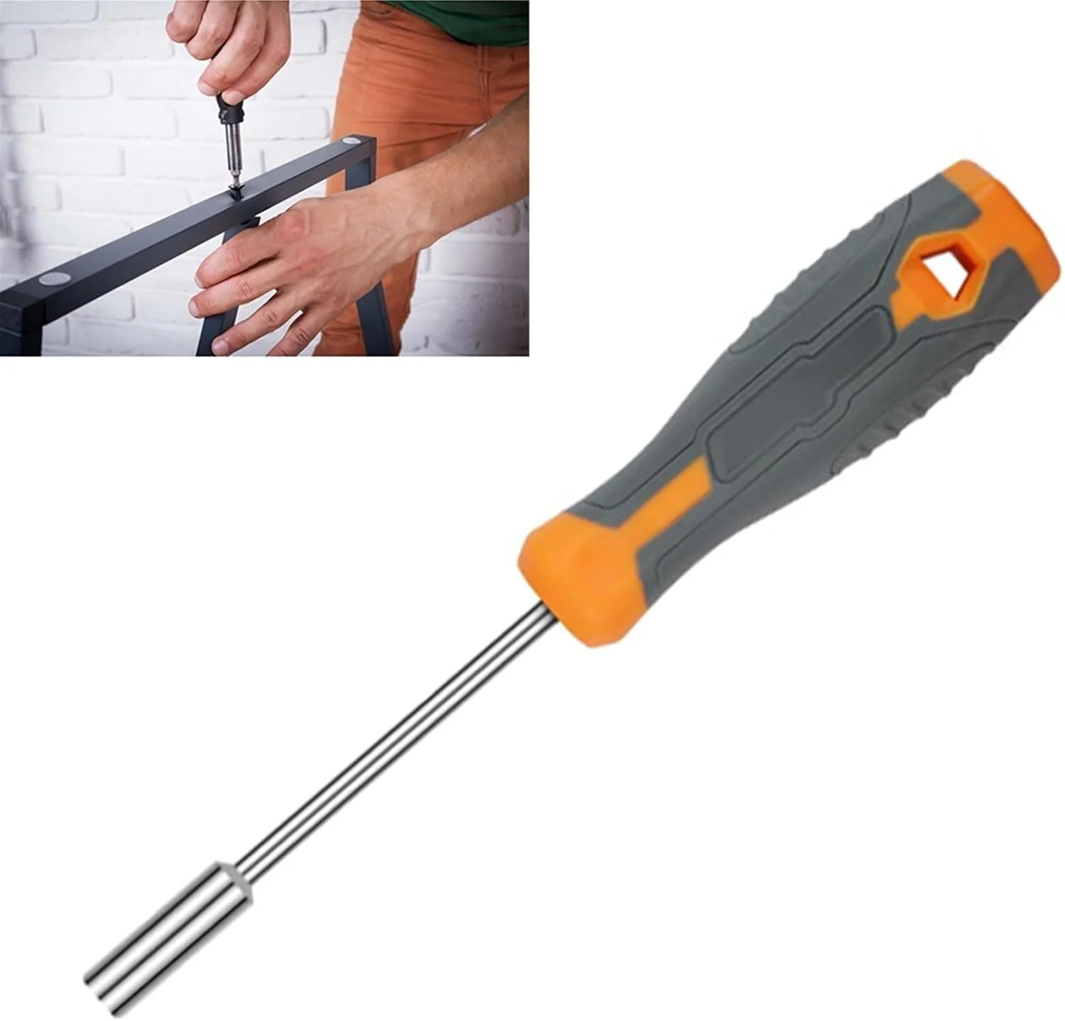 پیچ گوشتی با آداپتور شش گوش، دسته لاستیکی ضد لغزش و سر آهنربایی، ابزار دستی و متعلقات پیچ گوشتی با آداپتور شش گوش، دسته لاستیکی ضد لغزش و سر آهنربایی، ابزار دستی و متعلقات