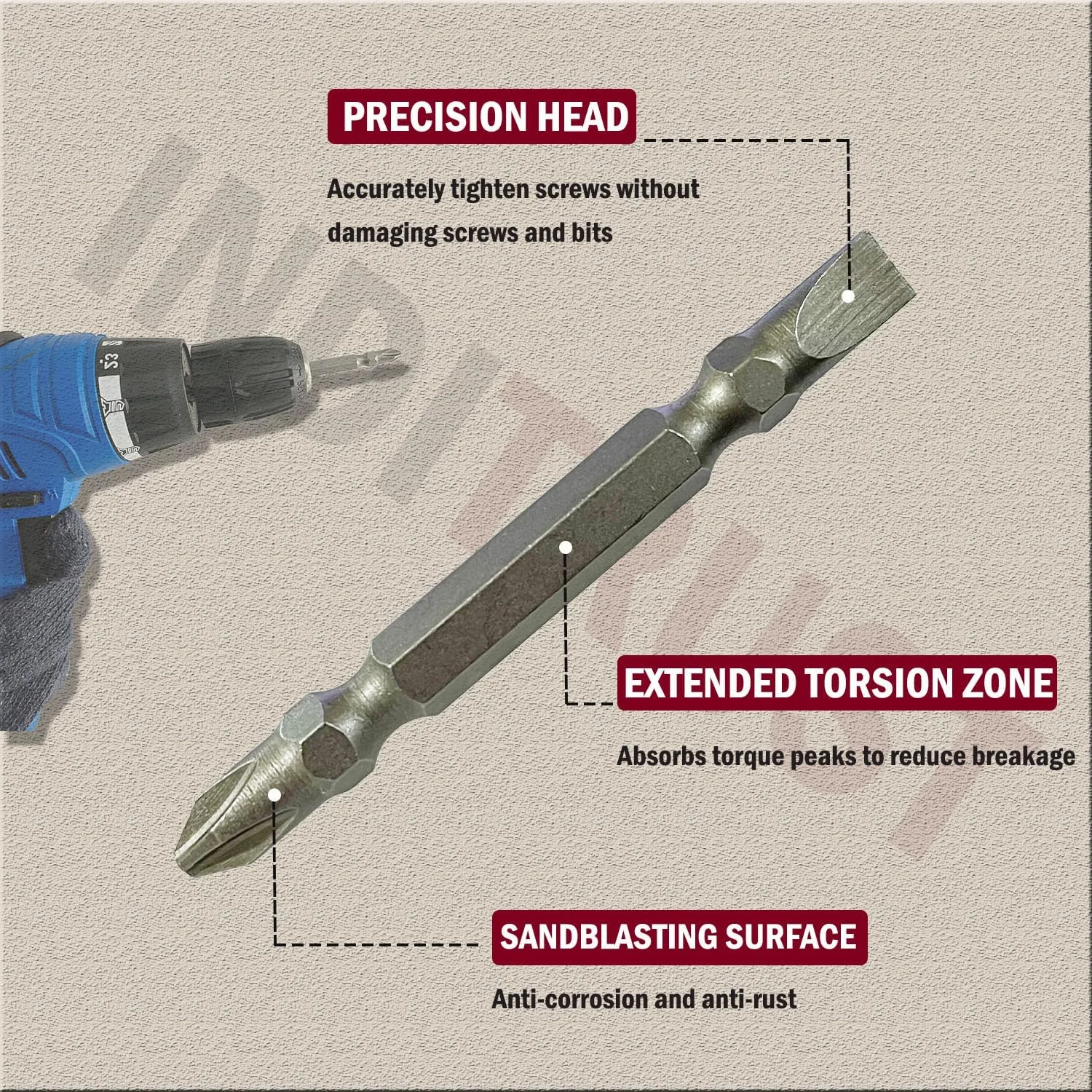 سری پیچ گوشتی ایندی تراست PH2، سری پیچ گوشتی به شکل به علاوه و منها، مجموعه 10 عددی سری پیچ گوشتی ایندی تراست PH2، سری پیچ گوشتی به شکل به علاوه و منها، مجموعه 10 عددی