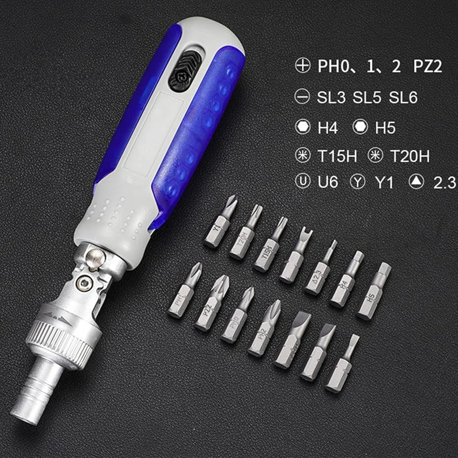 ست پیچ گوشتی همه کاره با آهنربا، جغجغه و زاویه قابل تنظیم، 14 سری برای کارهای DIY و تعمیرات منزل ست پیچ گوشتی همه کاره با آهنربا، جغجغه و زاویه قابل تنظیم، 14 سری برای کارهای DIY و تعمیرات منزل