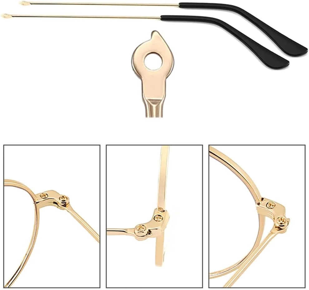 بازوهای دسته عینک فلزی طلایی QYAJS به همراه پیچ گوشتی 3 در 1 بازوهای دسته عینک فلزی طلایی QYAJS به همراه پیچ گوشتی 3 در 1