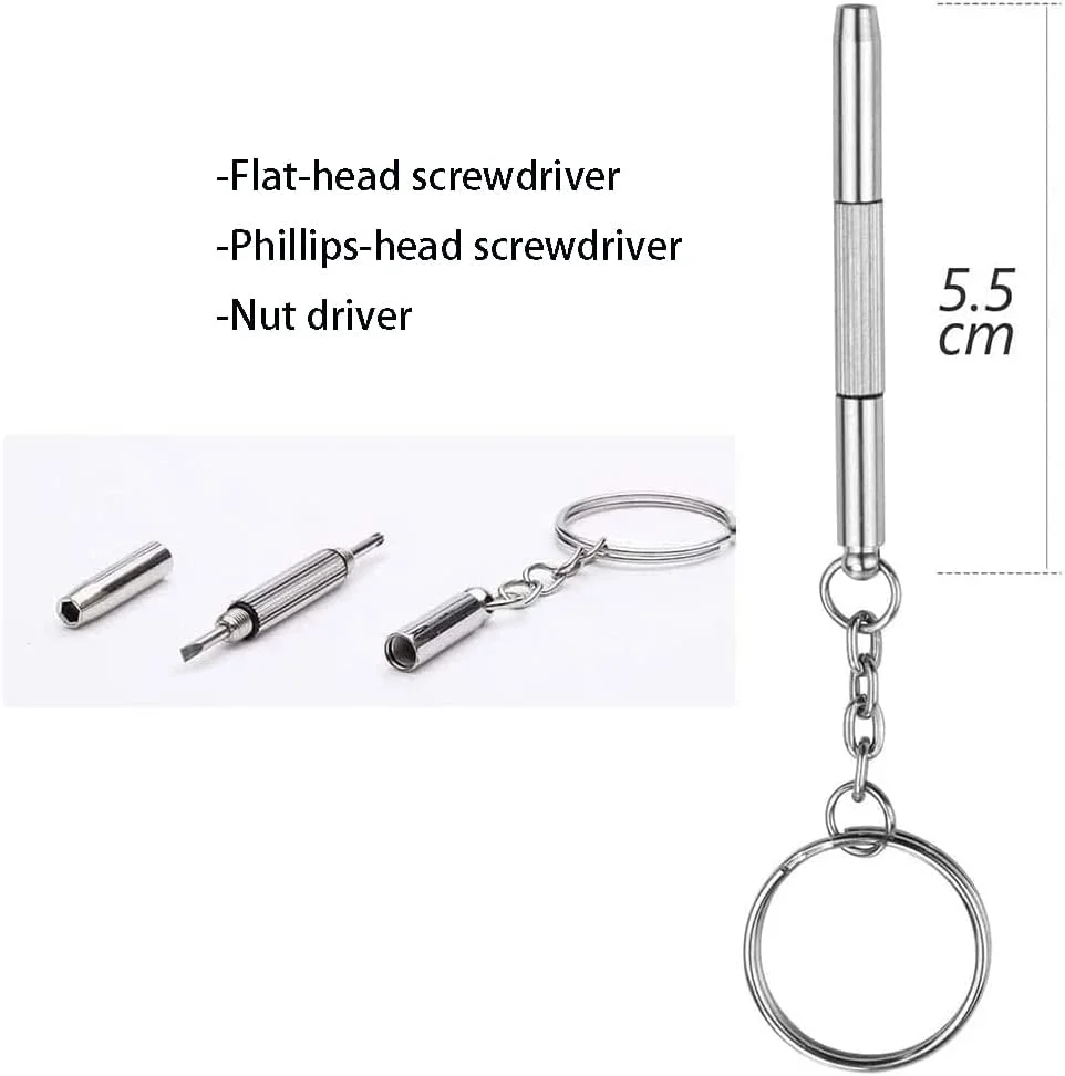 بازوهای دسته عینک فلزی طلایی QYAJS به همراه پیچ گوشتی 3 در 1 بازوهای دسته عینک فلزی طلایی QYAJS به همراه پیچ گوشتی 3 در 1