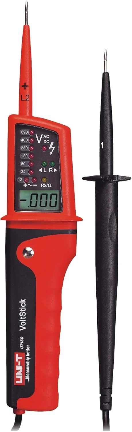 تستر ولتاژ و پیوستگی چند منظوره یونی تی UT15C - 12 ولت تا 690 ولت - AC/DC با نمایشگر تستر ولتاژ و پیوستگی چند منظوره یونی تی UT15C - 12 ولت تا 690 ولت - AC/DC با نمایشگر