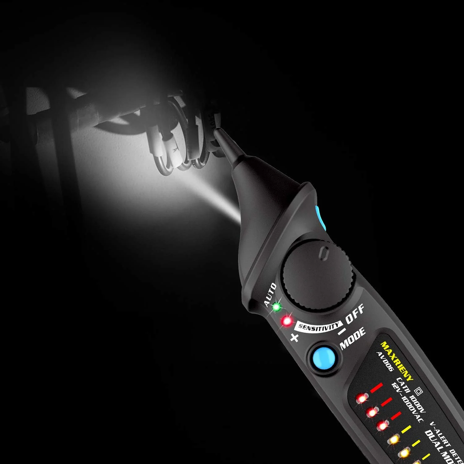 تستر یونیتی AVD06، تستر ولتاژ AC دو حالته 12V/48V~1000V، قلم تست ولتاژ AC غیر تماسی با عملکرد چراغ قوه تستر یونیتی AVD06، تستر ولتاژ AC دو حالته 12V/48V~1000V، قلم تست ولتاژ AC غیر تماسی با عملکرد چراغ قوه