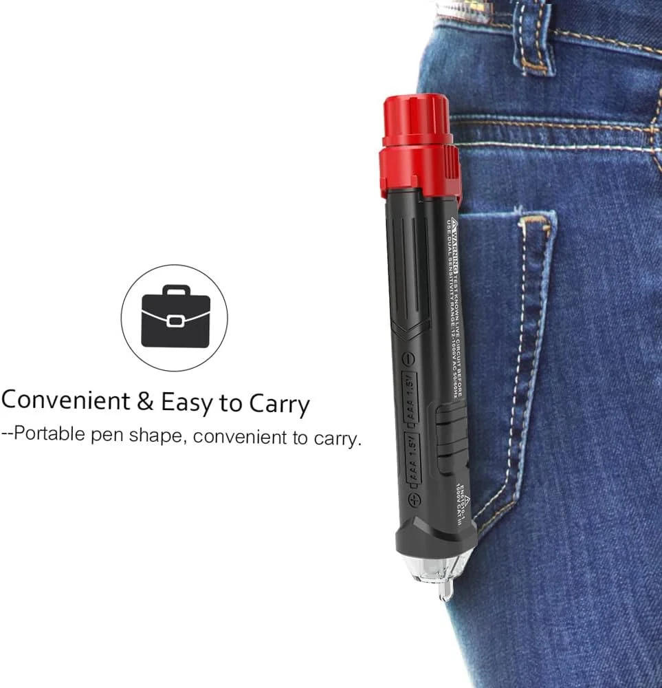 تستر مدار UNI-T، تستر ولتاژ AC غیر تماسی قابل حمل به شکل قلم با آلارم صوتی و نوری تستر مدار UNI-T، تستر ولتاژ AC غیر تماسی قابل حمل به شکل قلم با آلارم صوتی و نوری