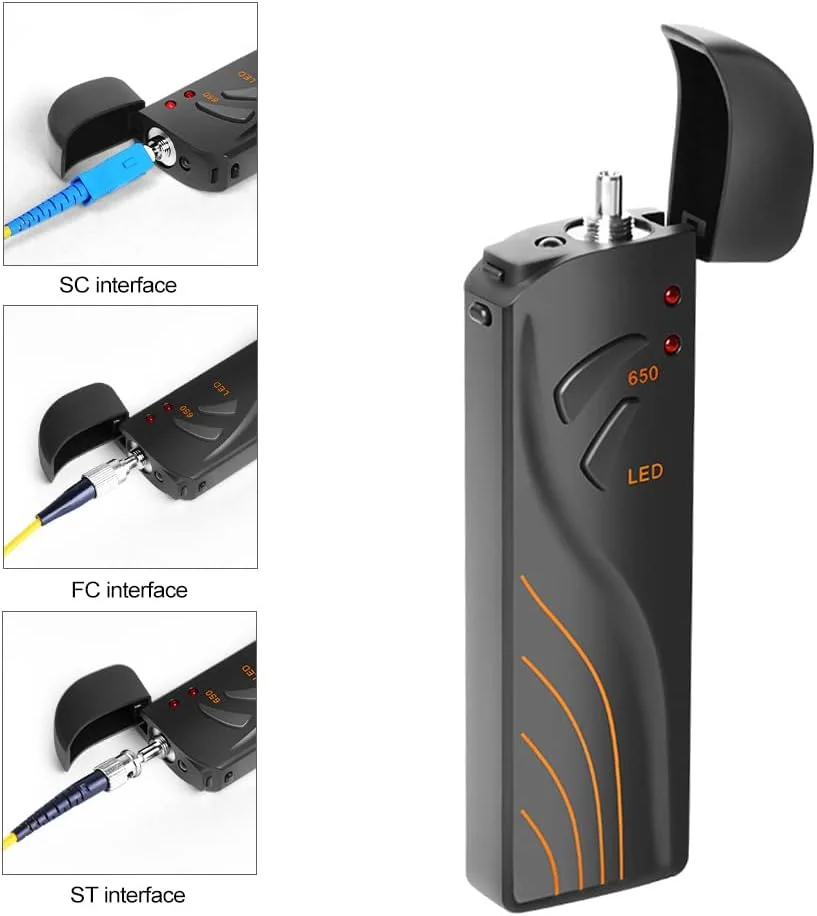 تستر فیبر نوری UNI-T، تستر فیبر نوری دستی 15 میلیوات، قلم تست فیبر نوری قابل حمل با نور قرمز، مکانیاب عیبیابی بصری، قلم تست فیبر نوری تاشو قابل شارژ تستر فیبر نوری UNI-T، تستر فیبر نوری دستی 15 میلیوات، قلم تست فیبر نوری قابل حمل با نور قرمز، مکانیاب عیبیابی بصری، قلم تست فیبر نوری تاشو قابل شارژ