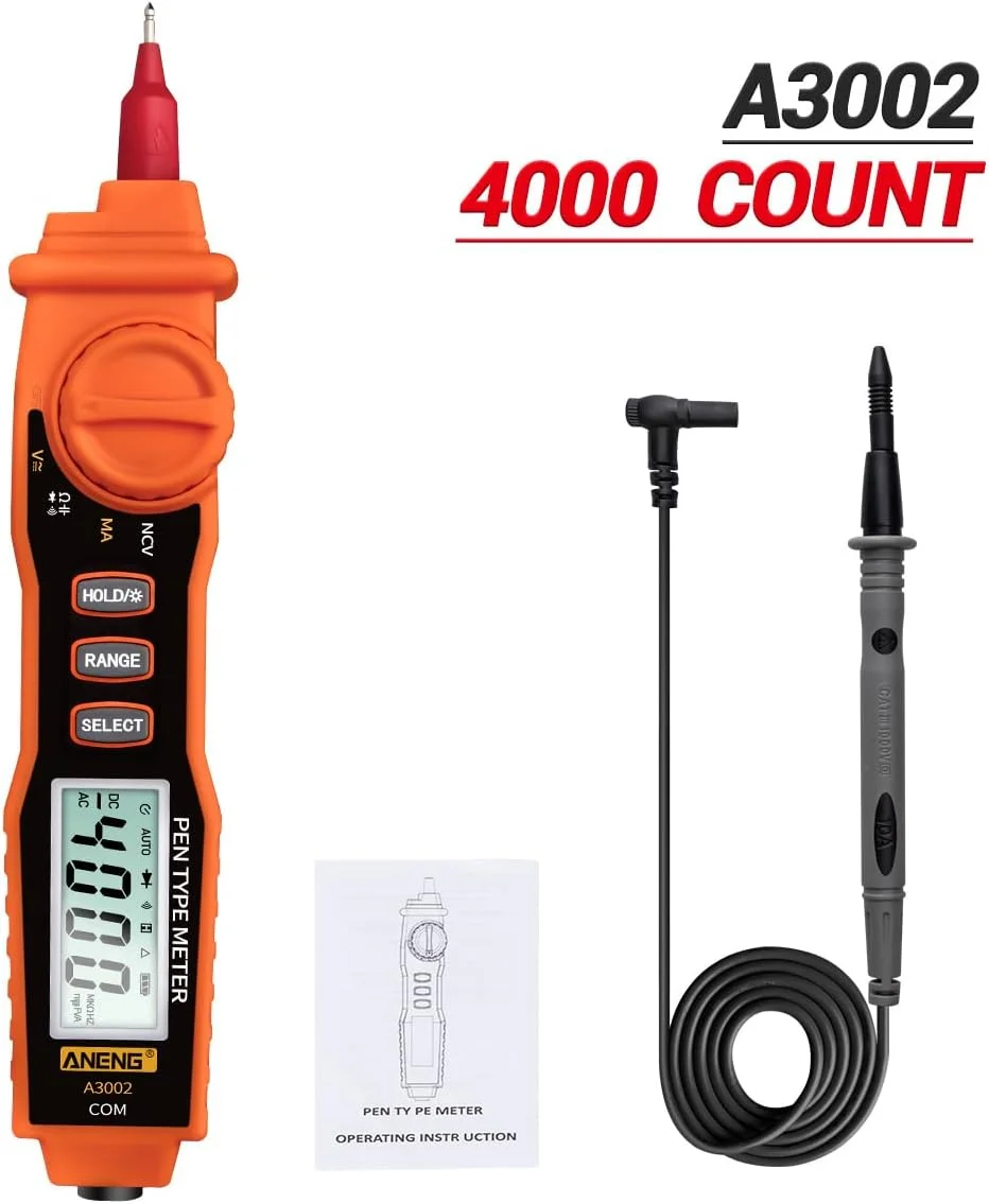 تستر ولتاژ UNI-T مدل A3002، مولتی متر قلمی 4000 رقمی دیجیتال، تستر غیر تماسی دستی ولتاژ AC/DC/دیود/تست پیوستگی با چراغ قوه تستر ولتاژ UNI-T مدل A3002، مولتی متر قلمی 4000 رقمی دیجیتال، تستر غیر تماسی دستی ولتاژ AC/DC/دیود/تست پیوستگی با چراغ قوه