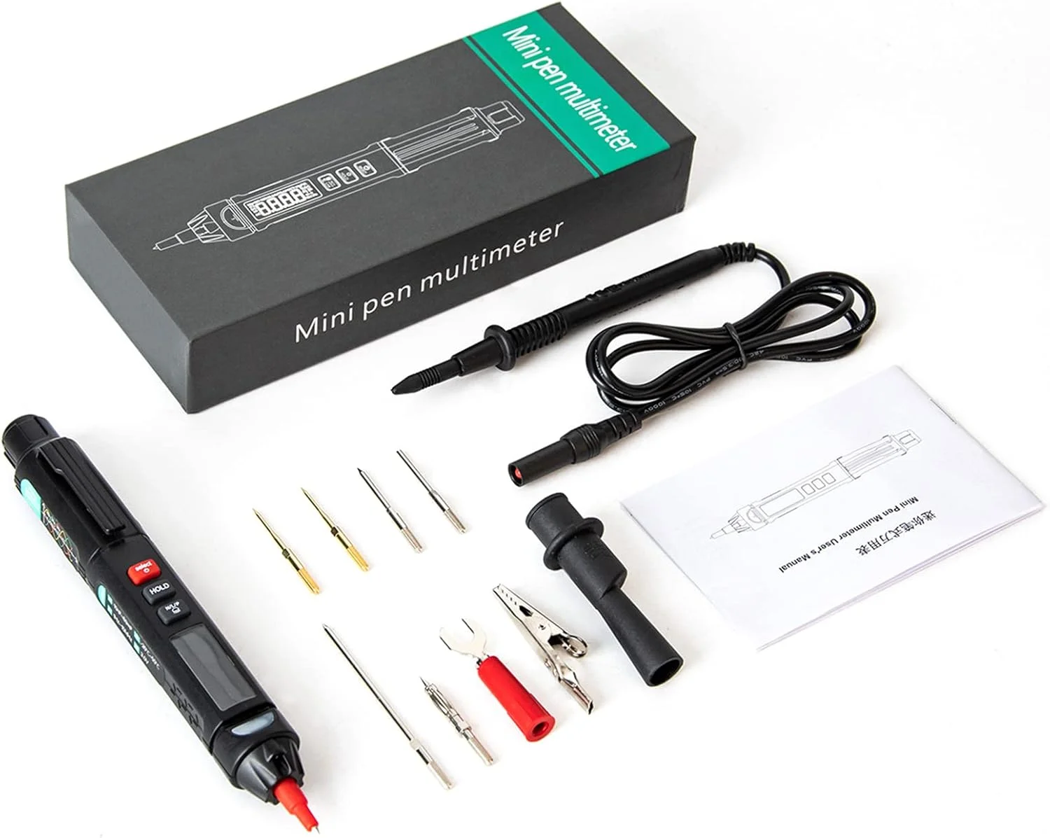 مولتی متر قلمی یونی تی A3008 با 6000 شمارنده، مولتی متر دیجیتال، تستر با صفحه نمایش، چراغ قوه، NCV، خاموش شدن خودکار، لوازم جانبی برای ولتاژ، مقاومت، ظرفیت خازنی، دیود مولتی متر قلمی یونی تی A3008 با 6000 شمارنده، مولتی متر دیجیتال، تستر با صفحه نمایش، چراغ قوه، NCV، خاموش شدن خودکار، لوازم جانبی برای ولتاژ، مقاومت، ظرفیت خازنی، دیود