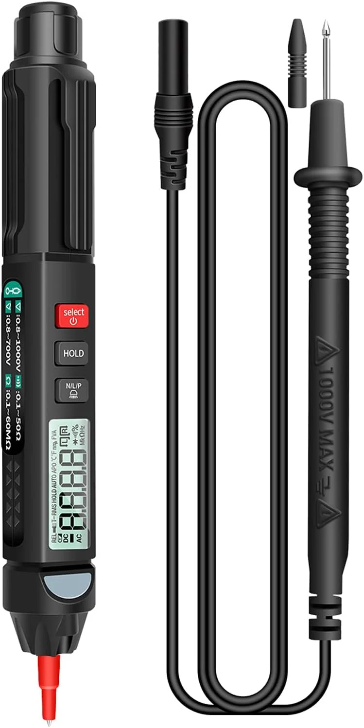 مولتی متر قلمی دیجیتال یونی تی مدل A3007 با 6000 شمارنده، دارای صفحه نمایش، چراغ قوه، NCV و خاموشی خودکار برای تست ولتاژ، مقاومت، ظرفیت خازنی، دیود و تست پیوستگی مولتی متر قلمی دیجیتال یونی تی مدل A3007 با 6000 شمارنده، دارای صفحه نمایش، چراغ قوه، NCV و خاموشی خودکار برای تست ولتاژ، مقاومت، ظرفیت خازنی، دیود و تست پیوستگی