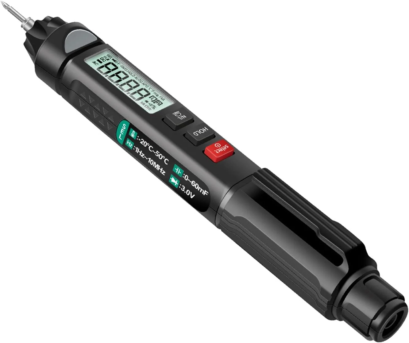 مولتی متر قلمی دیجیتال یونی تی مدل A3007 با 6000 شمارنده، دارای صفحه نمایش، چراغ قوه، NCV و خاموشی خودکار برای تست ولتاژ، مقاومت، ظرفیت خازنی، دیود و تست پیوستگی مولتی متر قلمی دیجیتال یونی تی مدل A3007 با 6000 شمارنده، دارای صفحه نمایش، چراغ قوه، NCV و خاموشی خودکار برای تست ولتاژ، مقاومت، ظرفیت خازنی، دیود و تست پیوستگی