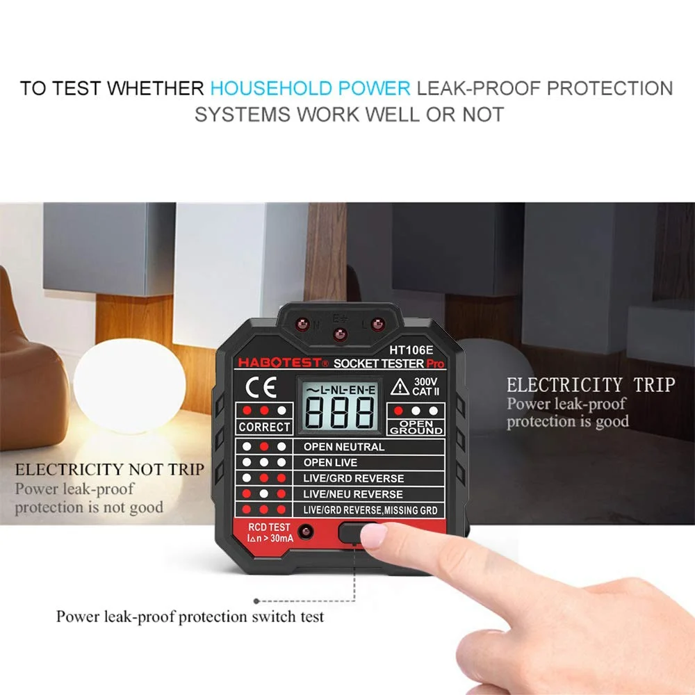 تستر ولتاژ AC غیر تماسی قابل حمل موریلیان، تستر پیشرفته پریز برق RCD، آشکارساز هشدار V به شکل قلم با صفحه نمایش LCD با نور پس زمینه و آلارم صوتی و نوری تستر ولتاژ AC غیر تماسی قابل حمل موریلیان، تستر پیشرفته پریز برق RCD، آشکارساز هشدار V به شکل قلم با صفحه نمایش LCD با نور پس زمینه و آلارم صوتی و نوری