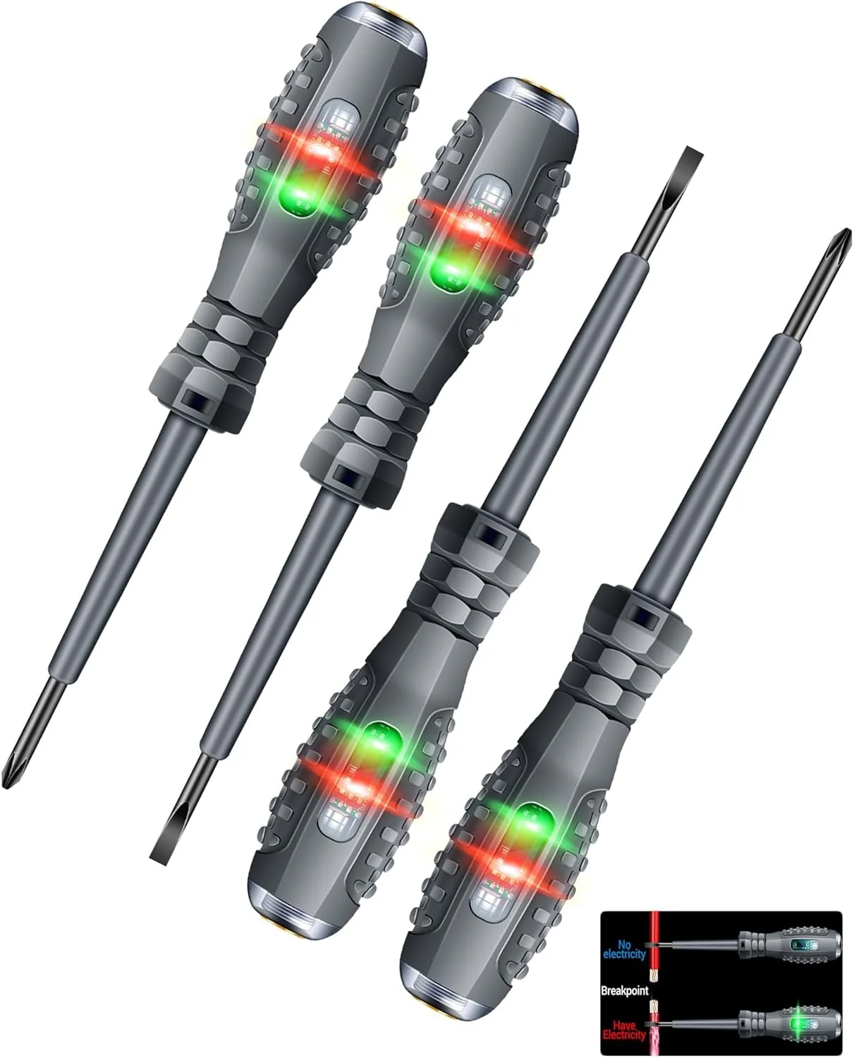 نالاکال تستر ولتاژ با پیچ گوشتی برقی، تستر سیم برق دار/صفر، ابزار تستر، قلم تستر ولتاژ غیر تماسی با محدوده AC 70V-250V، آشکارساز ولتاژ جیبی، یاب نقطه شکست نالاکال تستر ولتاژ با پیچ گوشتی برقی، تستر سیم برق دار/صفر، ابزار تستر، قلم تستر ولتاژ غیر تماسی با محدوده AC 70V-250V، آشکارساز ولتاژ جیبی، یاب نقطه شکست