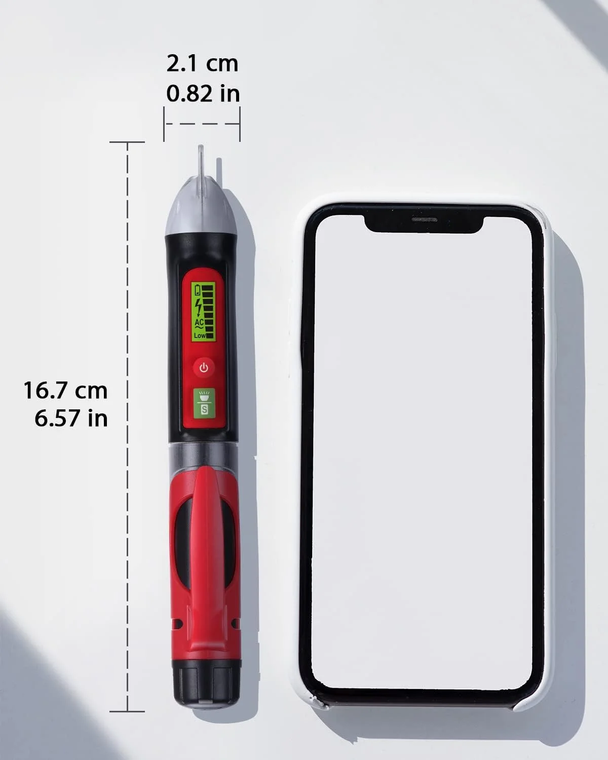 قلم تشخیص ولتاژ AC غیر تماسی وینتاکت، دو محدوده، حساسیت قابل تنظیم، تستر نقطه شکست سیم برق با چراغ قوه و نشانگر هشدار دهنده بوق قلم تشخیص ولتاژ AC غیر تماسی وینتاکت، دو محدوده، حساسیت قابل تنظیم، تستر نقطه شکست سیم برق با چراغ قوه و نشانگر هشدار دهنده بوق
