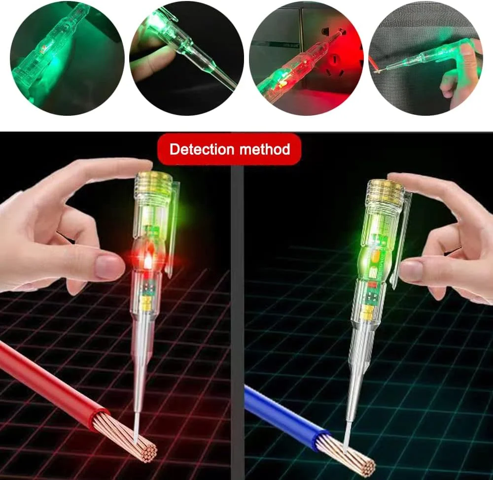 قلم تست ولتاژ هوشمند ضد آب پپیسکی، قلم تست برق ولتاژ با نور LED بسیار روشن، ابزار نشانگر الکتریکی با پیچ گوشتی قلم تست ولتاژ هوشمند ضد آب پپیسکی، قلم تست برق ولتاژ با نور LED بسیار روشن، ابزار نشانگر الکتریکی با پیچ گوشتی