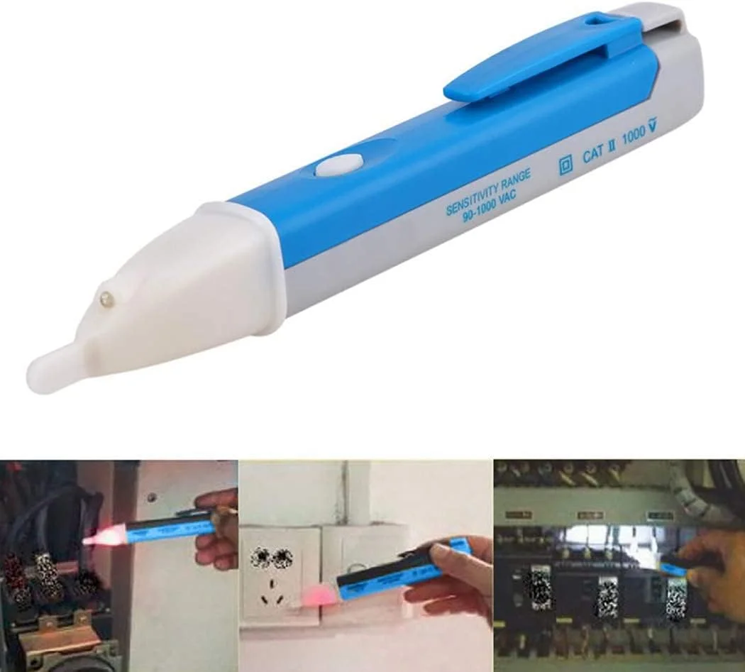 2 عدد قلم تست ولتاژ غیر تماسی، آشکارساز ولتاژ الکتریکی 90-1000 ولت AC، قلم تست الکتریکی القایی، مولتی متر دیجیتال با حالت هشدار، تشخیص سیم برق دار/خنثی 2 عدد قلم تست ولتاژ غیر تماسی، آشکارساز ولتاژ الکتریکی 90-1000 ولت AC، قلم تست الکتریکی القایی، مولتی متر دیجیتال با حالت هشدار، تشخیص سیم برق دار/خنثی