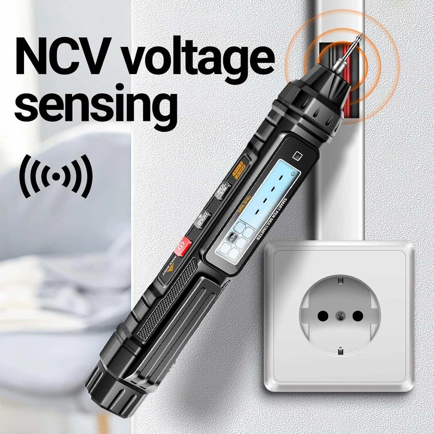 تستر ولتاژ AC/DC مولتی متر SYOSI، 4000 شمارنده، آمپرمتر حرفه ای نوع قلمی، تستر ولت متر غیر تماسی برای ولتاژ AC/DC، سیم برق، مقاومت، پیوستگی و تست دیود تستر ولتاژ AC/DC مولتی متر SYOSI، 4000 شمارنده، آمپرمتر حرفه ای نوع قلمی، تستر ولت متر غیر تماسی برای ولتاژ AC/DC، سیم برق، مقاومت، پیوستگی و تست دیود