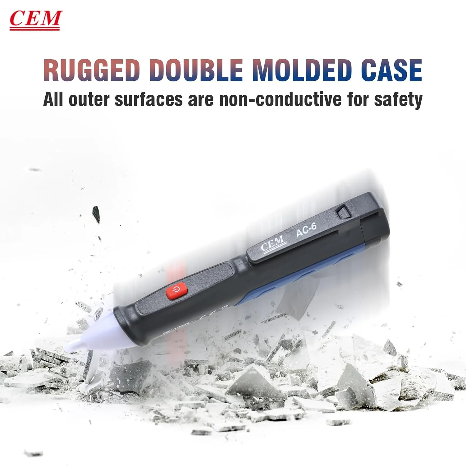 قلم تست ولتاژ غیر تماسی CEM، آشکارساز ولتاژ 50V-1000V، تستر الکتریکی قابل حمل با حالت صوتی و بی صدا قابل تعویض برای پریزها، سیم ها، سوئیچ ها، لوازم روشنایی، قطع کننده های مدار قلم تست ولتاژ غیر تماسی CEM، آشکارساز ولتاژ 50V-1000V، تستر الکتریکی قابل حمل با حالت صوتی و بی صدا قابل تعویض برای پریزها، سیم ها، سوئیچ ها، لوازم روشنایی، قطع کننده های مدار