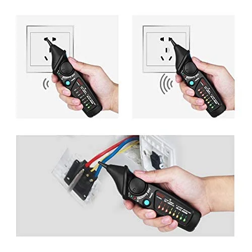 AVD06 آشکارساز ولتاژ غیر تماسی، قلم تست ولتاژ AC پریز برق، 12-1000 ولت، حالت خودکار/دستی، حساسیت قابل تنظیم، بررسی سیم برق NCV با نشانگر LED رنگی، چراغ قوه AVD06 آشکارساز ولتاژ غیر تماسی، قلم تست ولتاژ AC پریز برق، 12-1000 ولت، حالت خودکار/دستی، حساسیت قابل تنظیم، بررسی سیم برق NCV با نشانگر LED رنگی، چراغ قوه