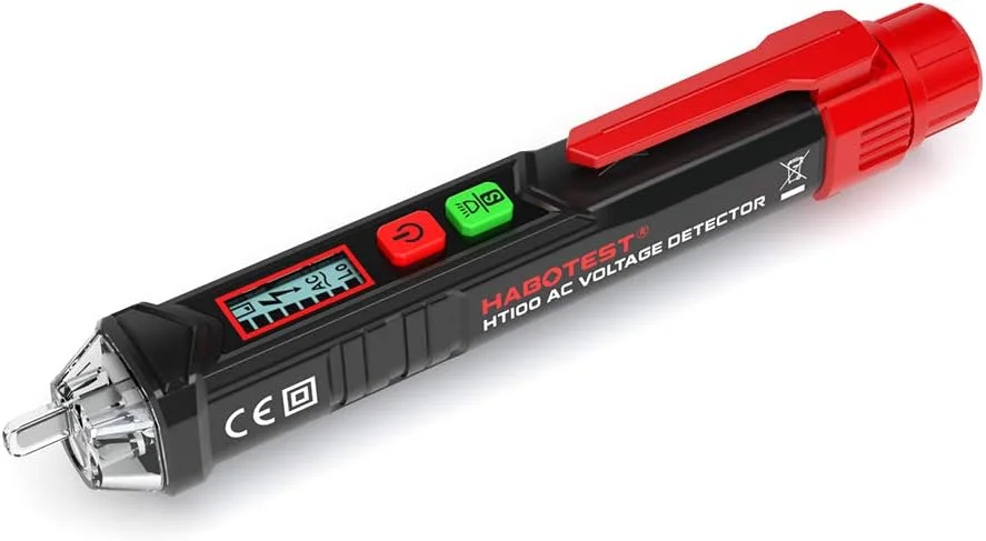 قلم تست ولتاژ غیر تماسی AC قابل حمل هابوتست با آلارم صوتی و نوری