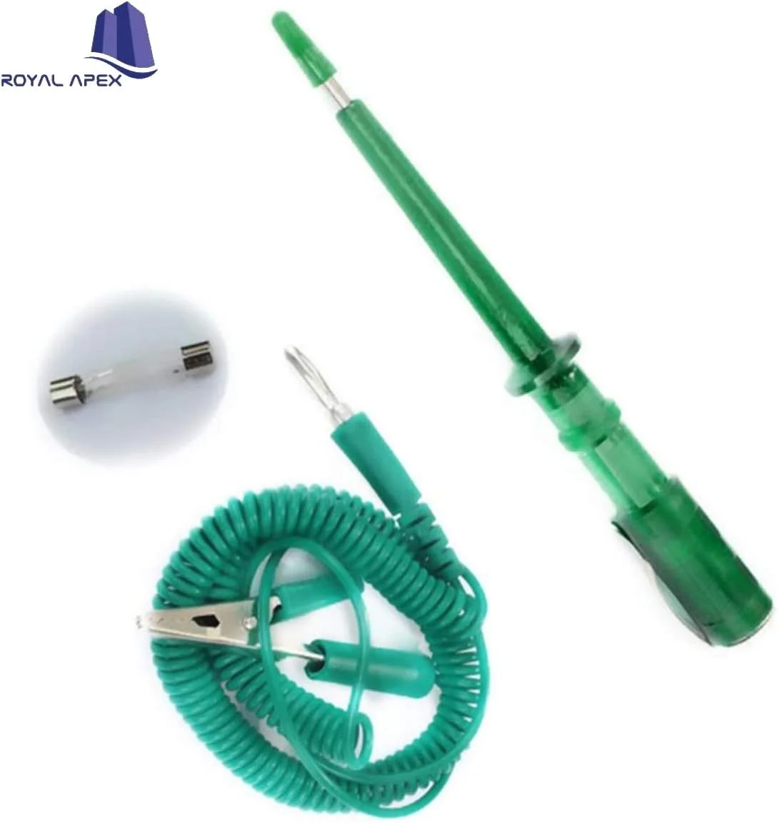 قلم تست خودرو قابل حمل رویال اپکس، پیچ گوشتی و تستر ولتاژ، DC 6V 12V 24V، برای بازرسی و نگهداری خطوط خودرو، بولدوزر، غلتک و بیل مکانیکی قلم تست خودرو قابل حمل رویال اپکس، پیچ گوشتی و تستر ولتاژ، DC 6V 12V 24V، برای بازرسی و نگهداری خطوط خودرو، بولدوزر، غلتک و بیل مکانیکی