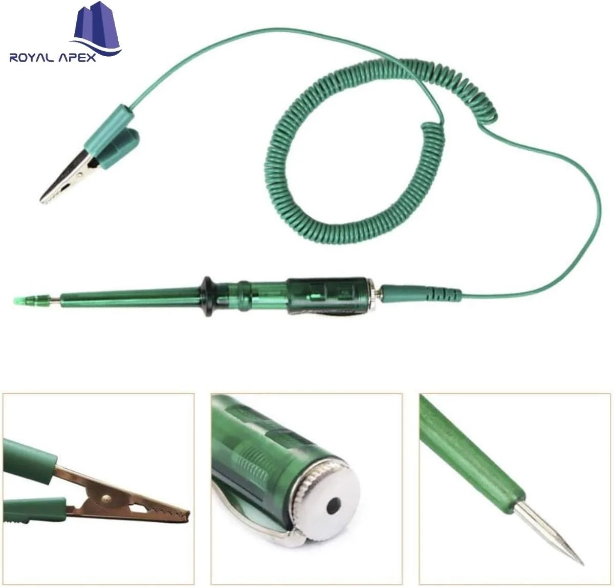 قلم تست خودرو قابل حمل رویال اپکس، پیچ گوشتی و تستر ولتاژ، DC 6V 12V 24V، برای بازرسی و نگهداری خطوط خودرو، بولدوزر، غلتک و بیل مکانیکی قلم تست خودرو قابل حمل رویال اپکس، پیچ گوشتی و تستر ولتاژ، DC 6V 12V 24V، برای بازرسی و نگهداری خطوط خودرو، بولدوزر، غلتک و بیل مکانیکی