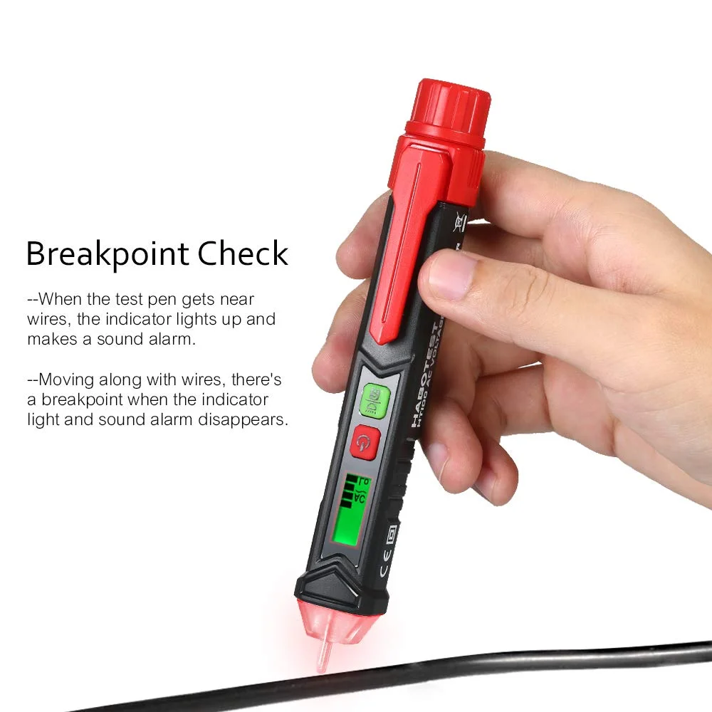 قلم تست ولتاژ AC غیر تماسی قابل حمل موریلیان، آشکارساز هشدار صوتی و نوری قلم تست ولتاژ AC غیر تماسی قابل حمل موریلیان، آشکارساز هشدار صوتی و نوری