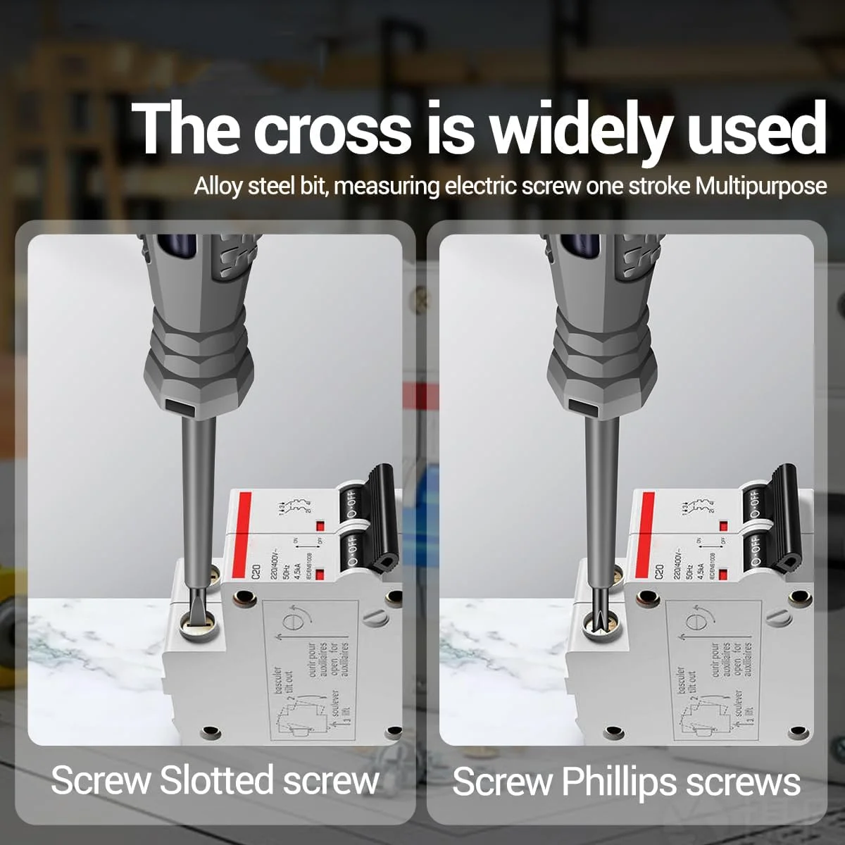 پپیسکی B04 2 عددی قلم تست ولتاژ الکتریکی، پیچ گوشتی دوسو و چهارسو، قلم لامپ نئون با نوک عایق غیر تماسی برای برقکار پپیسکی B04 2 عددی قلم تست ولتاژ الکتریکی، پیچ گوشتی دوسو و چهارسو، قلم لامپ نئون با نوک عایق غیر تماسی برای برقکار