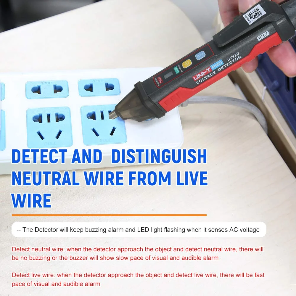 متر ولتاژ AC غیر تماسی moobody UT12E با محدوده 24 تا 1000 ولت، قلم تستر قابل حمل، مداد تست جریان الکتریکی با آلارم صوتی و نوری، چراغ قوه LED و ویبره متر ولتاژ AC غیر تماسی moobody UT12E با محدوده 24 تا 1000 ولت، قلم تستر قابل حمل، مداد تست جریان الکتریکی با آلارم صوتی و نوری، چراغ قوه LED و ویبره