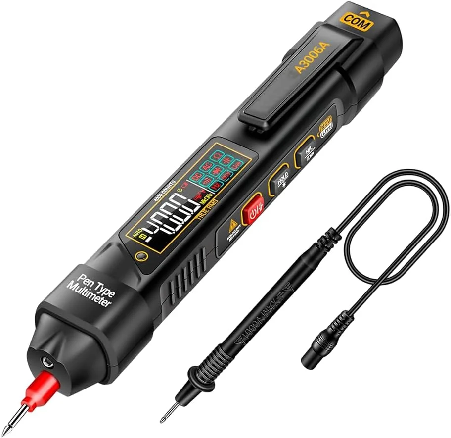 مولتی متر دیجیتال قلمی 2 در 1 ELEPHANTBOAT® تستر ولتاژ NCV غیر تماسی، ولت متر 600 ولت، با صفحه نمایش LCD با نور پس زمینه، اندازه گیری ولتاژ AC DC مقاومت دیود پیوستگی برای ابزار برق مولتی متر دیجیتال قلمی 2 در 1 ELEPHANTBOAT® تستر ولتاژ NCV غیر تماسی، ولت متر 600 ولت، با صفحه نمایش LCD با نور پس زمینه، اندازه گیری ولتاژ AC DC مقاومت دیود پیوستگی برای ابزار برق