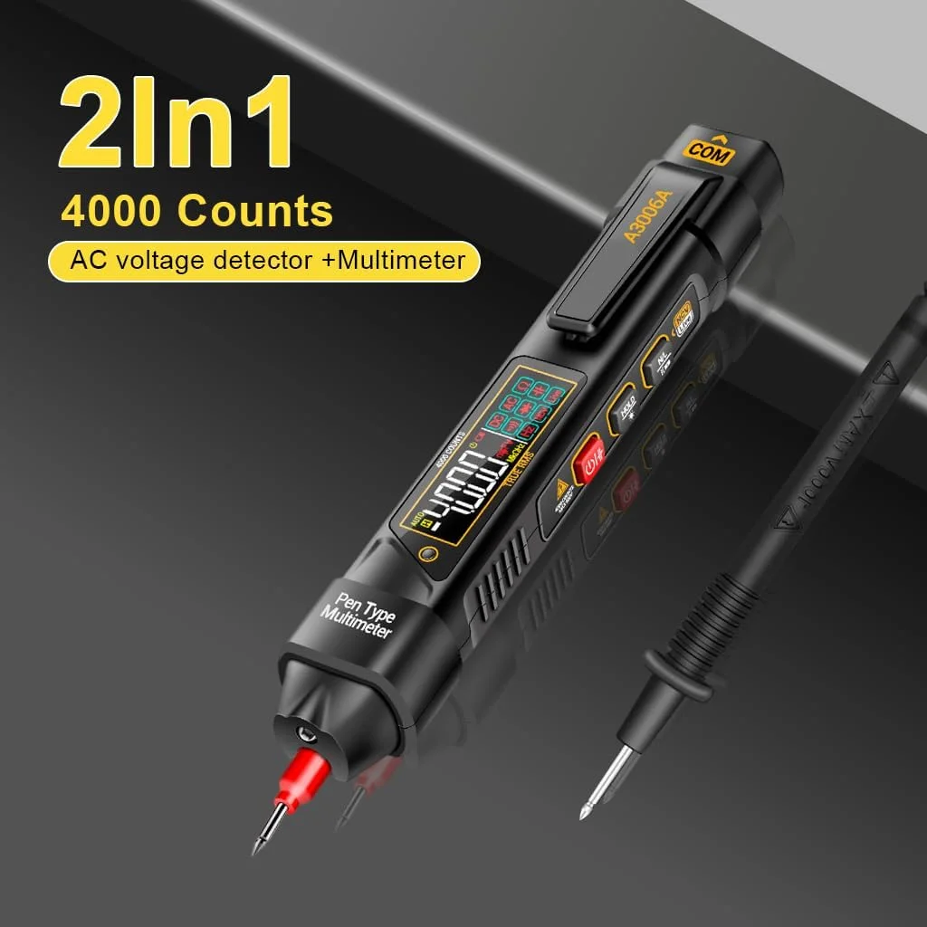 مولتی متر دیجیتال قلمی 2 در 1 ELEPHANTBOAT® تستر ولتاژ NCV غیر تماسی، ولت متر 600 ولت، با صفحه نمایش LCD با نور پس زمینه، اندازه گیری ولتاژ AC DC مقاومت دیود پیوستگی برای ابزار برق مولتی متر دیجیتال قلمی 2 در 1 ELEPHANTBOAT® تستر ولتاژ NCV غیر تماسی، ولت متر 600 ولت، با صفحه نمایش LCD با نور پس زمینه، اندازه گیری ولتاژ AC DC مقاومت دیود پیوستگی برای ابزار برق