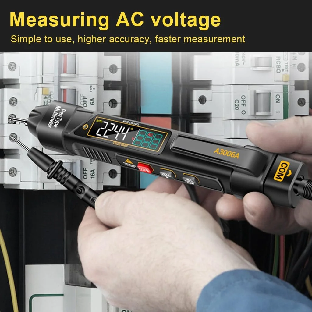 مولتی متر دیجیتال قلمی 2 در 1 ELEPHANTBOAT® تستر ولتاژ NCV غیر تماسی، ولت متر 600 ولت، با صفحه نمایش LCD با نور پس زمینه، اندازه گیری ولتاژ AC DC مقاومت دیود پیوستگی برای ابزار برق مولتی متر دیجیتال قلمی 2 در 1 ELEPHANTBOAT® تستر ولتاژ NCV غیر تماسی، ولت متر 600 ولت، با صفحه نمایش LCD با نور پس زمینه، اندازه گیری ولتاژ AC DC مقاومت دیود پیوستگی برای ابزار برق